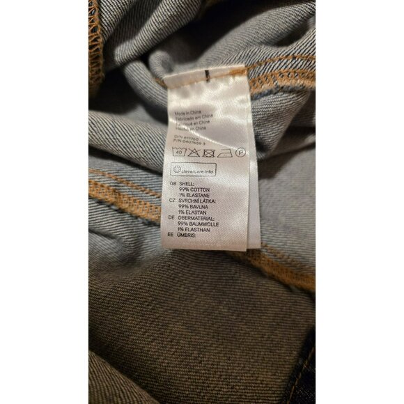 H&M Size2 Jean Mini Dress Denim Dress Zip Y2K Cowgirl Rodeo Rockabilly Festival - Picture 9 of 9